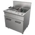 GAS-FRITTEUSE - LINIE EASY - Mod. G7JUM2V17 - 2 Frittierbecken (17 + 17 Liter) Öl - Leistung: 33 kW - Produktmaße in cm (BxTxH): 80 x 70 x 85 - EG-Norm