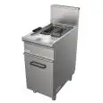 GAS-FRITTEUSE - LINIE EASY - Mod. G7JUM2V8 - 2 Frittierbecken (8 + 8 Liter) Öl - Leistung: 11,6 kW - Produktmaße in cm (BxTxH): 40 x 70 x 85 - EG-Norm