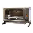 Vertikaler Hähnchengrill - Gas- Mod. ELBA6/PG 2 ASTE - Kapazität 6 Hähnchen - 2 Spieße aus Edelstahl 12 x 12 mm, Länge 54,3 cm - Brenner mit Sicherheitsventil - Anschlusswert 230 V Einphasenwechselstrom- Leistung 92 W - Leistung 6 Kw - Produktmaße (B x T 