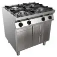 GASHERD MIT 4 FLAMMEN - Mod. H7/MZE4DC - offener Unterbau - ohne pilotflamme - Leistung: 19 kW - Produktmaße in cm (BxTxH): 80 x 70 x 85 - EG-Norm