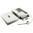 TRAGBARER KALTRAUCHER - MOD. FAS-164 - N. 1 KOCHPLATTE - KOCHGITTER cm B 40 x T 60 - EINPHASIGE STROMVERSORGUNG 230V/1/50-60Hz - ABMESSUNGEN cm B 71,5 x T 41,5 x H 23 - CE-Norm