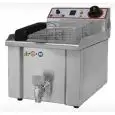 ELEKTRO-TISCHFRITTEUSE - Mod FBR 9 - Fassungsvermögen des Behälters 9 Liter Öl - Leistung 3,5 kW - Einphasige Stromversorgung - Abmessungen cm B 31,5 x T 48 x H 35 - CE-Norm-konform