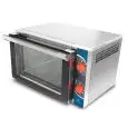 ELEKTRO-KONVEKTIONSOFEN FÜR DIE GASTRONOMIE - MOD. BLACK GN 2/3 - OFFENTÜR MIT KLAPPÖFFNUNG - 230V/1/50Hz - LEISTUNG: 2,5 kW - FASSUNGSVERMÖGEN: 3 BLECHE GN 2/3 cm 35,4 x 32,5 -PRODUKTMASSE in cm (BxTxH): 60 X 52 X 39