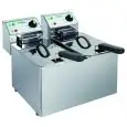ELEKTRO - FRITTEUSE - Mod. FR88 - Fassungsvermögen: 8 + 8 Liter öl - Einphasiger Anschluss - CE-Kennzeichnung
