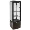 Kühlschrank mit glastür aus lackiertem Blech - Mod G-LSC235B - Belüftet - Kapazität Lt 235 - Glas an 4 Seiten - Temperatur +2°/+8°C - Produktmaße (BxTxH) cm 51,5 x 48,5 x 169,5