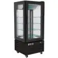 Kühlschrank mit glastür aus lackiertem Blech - Mod G-LSC65B - Belüftet - Kapazität Lt 280 - Glas an 4 Seiten - Temperatur +2°/+8°C - Produktmaße (BxTxH) cm 65 x 65 x 150