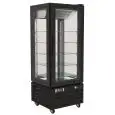 Kühlschrank mit glastür aus lackiertem Blech - Mod G-LSC65LB - Belüftet - Kapazität Lt 431 - Glas an 4 Seiten - Temperatur +2°/+8°C - Produktmaße (BxTxH) cm 65 x 65 x 195