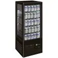 Kühlvitrine für getränke - Mod G-TCBD98B - Tischmodell - Seitenelemente und tür aus glas - Temperatur: +2°/+8°C - Nutzvolumen: 98 Liter - Produktmaße (BxTxH) cm 42,8 x 38,6 x 115