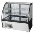 TISCHKÜHLVITRINE SNACK AUS EDELSTAHL AISI 430 - GEBOGENES GLAS - Mod. G-VPR100 - TEMPERATUR: +2/+8°C - KAPAZITÄT: 100 Liter - Einphasige Stromversorgung 230V/1/50Hz - Leistung: W 150 - Abmessungen in cm (B x T x H): 70,5 x 46,2 x 67 - Gewicht: 57 kg