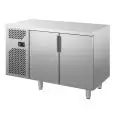 Kühltisch aus Edelstahl AISI 304 - Bäckereikühltisch - Mod. LVTG721 - 2 Türen - Nutzvolumen: 345 Liter - Temperaturbereich:  0°/+8°C - Produktmaße in cm (B x T x H): 138 x 80 x 85 - CE-Kennzeichnung