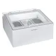 THEKENAUSLAGE FÜR HAUSGEMACHTES EIS - MOD. ICE POINT 3.0 - KAPAZITÄT 10 L - STATISCHE KÜHLUNG - TEMPERATUR -10° / -22° C - ABMESSUNGEN cm B 64,7 x T 71,5 x H 35,5