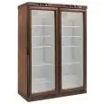 WEINKÜHLSCHRANK AUS HOLZ - Mod. KL2792 - STATISCHE KÜHLUNG - TEMPERATUR: +2°/+8°C - NUTZVOLUMEN: 310 + 310 Liter - Anschlusswerte einphasig 230V/1/50Hz - Leistung: W 185 + 185 - Abmessungen in cm (B x T x H): 128 x 61 x 186 - Gewicht 260 kg