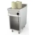 ELEKTRISCHER DAMPFGARER FÜR DIM SUM - Mod. L7/DSE400BA - Gehäuse aus Edelstahl - offener Unterbau - Arbeitsplatte aus Edelstahl mit abgerundeten Kanten - Becken GN 1/1 cm 20h - Lochblech aus Edelstahl für Bambuskörbe - Leistung Elektro: 7,0 kW - dreiphasi
