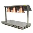 WÄRMEPLATTE MIT INFRAROTLAMPEN - Mod. LH 3 - 3 bruchsichere Lampen - Lampen funktionieren unabhängig voneinander - Leistung: 1400 W - einphasiger Anschluss - Produktmaße in cm (B  x T x H): 105 x 50 x 68 - EG-Norm