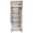 Tiefkühlschrank aus Edelstahl AISI 201 - Mod M-GN650BTG-FC - Gastronorm 2/1 (65 x 53 cm) - Belüftet - 1 Glastür - Fassungsvermögen 650 Liter - Temperatur -18°/-22°C - Produktmaße (BxTxH) cm 74 x 83 x 201