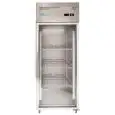 Kühlschrank aus Edelstahl AISI 201 - Mod M-GN650TNG-FC - Gastronorm 2/1 (65 x 53 cm) - Belüftet - 1 Glastür - Fassungsvermögen 650 Liter - Temperatur 0°/+8°C - Produktmaße (BxTxH) cm 74 x 83 x 201