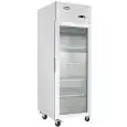 KÜHLSCHRANK AUS ROSTFREIEM STAHL – Mod. MCF8601-GR – BELÜFTET – KAPAZITÄT LT 670 – N. 1 GLASTÜR – TEMPERATUR -17°/-20°C – SCHWACH. cm L 73 x P 80,5 x h 206,5 – CE-Standard