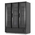 KÜHLVITRINE - BELÜFTET - Mod TORINO 1620 BLACK - KAPAZITÄT 1560 L - 3 GLASTÜREN - TEMPERATUR +1°/+10°C - PRODUKTMAßE (BxTxH) cm 162 x 74 x 206,5 - CE-NORM