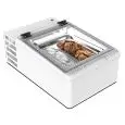 Auftisch-Eisvitrine - Mod. CREAM 2V W - Energieeinsparung (-10%) - Fassungsvermögen: 28 Liter - statische Kühlung - Temperaturbereich: - 10 °C / -22 °C - Produktmaße in cm (B x T x H): 49 x 79 x 34,5 - CE-Kennzeichnung