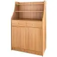 HOHER SERVICESCHRANK - MOD. ML3100SS - Furnierholz - 2 TÜREN - 2 Schubladen - Abmessungen in cm (B x T x H): 95 x 49 x 144