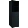 Serviceschrank - Mod ML5050 - Struktur und Paneele aus laminiertem Holz - 1 Tür - 2 Schubladen - Produktmaße (BxTxH) cm 45 x 49 x 144