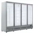 KÜHLVITRINE FÜR GETRÄNKE - BELÜFTET - Mod. OT250VP4 - KAPAZITÄT Lt 2060 - N. 4 GLASTÜREN - TEMPERATUR 0°/+10°C - PRODUKTMAßE (BxTxH) cm 250,8 x 71 x 199,7 - CE-NORM