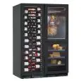 Kühlvitrine für Wein, Wurstwaren und Käse mit kapazität Lt 840 und temperaturen von +2 bis +20 °C und (2x) von 0 bis +20 °C Klimaitalia NORCIA 360 3T