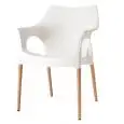 STUHL / SESSEL "NATURAL OLA" - MOD. 2115 - SITZSCHALE AUS TECHNOPOLYMER - STUHLBEINE AUS BUCHE, NATUR - FÜR DEN INNENBEREICH GEEIGNET - STAPELBAR - ABMESSUNGEN IN CM (BxTxH): 59 x 54 x 82 - CE-KENNZEICHNUNG