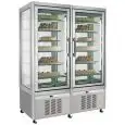 Vertikale Kühlvitrine - Mod. TUTTO SHOW N 800 - Fassungsvermögen: 420 + 420 Liter - Temperaturbereich: - 15 °C / -24 °C - Produktmaße in cm (B x T x H): 132 x 65 x 190 - CE-Kennzeichnung
