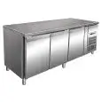 KÜHLTISCH AUS EDELSTAHL AISI 304 - KONDITOREI - BELÜFTET - Mod. G-PA2000TNGR7 - GRANITPLATTE - 3 TÜREN - BRUTTO-KAPAZITÄT 613 LITER - TEMPERATUR -2°/+8°C - PRODUKTMAßE (BxTxH) cm 200,5 x 80 x 87 - CE-Norm