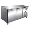 Kühltisch - Edelstahl AISI 304 - für Konditoreien - Umluftkühlung - Mod. RVZ2100TN - 2 Türen - Nutzvolumen: 428 Liter - Temperaturberereich: -2°/+8°C - Produktmaße (B x T x H): 151 x 80 x 86 - CE-Kennzeichnung