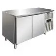 Kühltisch - Edelstahl AISI 304 - für Konditoreien - Umluftkühlung - Mod PXF2100TN - 2 Türen - Nutzvolumen: 428 Liter - Temperaturberereich: -2°/+8°C - Produktmaße (B x T x H): 151 x 80 x 86