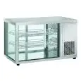 Tischkühlvitrine snack – Mod RC 910 – Temperatur 0 °C/+12 °C – 2 Regale – hintere Schiebetüren – Maße cm B 91 x T 52,4 x H 57,5