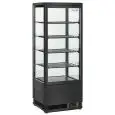 VERTIKALE GEKÜHLTE VITRINE SCHWARZ FÜR GETRÄNKE - Mod. RC98B - Temperatur +2°/+12°C - Kapazität 98 Liter - Stromversorgung einphasig V230/1 - Leistung 180 W - Produktmaße (BxTxH) cm 42,8 x 38,6 x 111 - Gewicht 38 kg