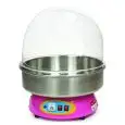 ZUCKERWATTEMASCHINE - MOD. RS585 - EDELSTAHLBECKEN - DACH AUS POLYCARBONAT - ANTI-VIBRATIONS-MOTOR - LEISTUNG 1080 W - EINPHASEN-STROMVERSORGUNG 230 V - ABMESSUNGEN cm Ø BECKEN 53 x H 61 (MIT DACH)