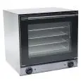ELEKTRO KONVEKTIONSOFEN - Mod. S 1 ECO - für Gastronomiebetriebe, Bäckereien und Konditoreien - Innen-und Außenstruktur aus galvanisiertem Blech - Kapazität: 4 Aluminiumbleche im Format: 44x31,5 cm - Leistung: 2670 W - einphasiger Anschluss - Produktmaße 