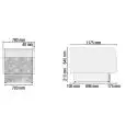 Seitenkoffer für Theken der Serie MR 9.5 mit gebogenem Glas - Thermogeformte und isolierte Schultern (Dicke 40 mm) - Edelstahlplatte - Offenes Fach - Abmessungen cm L 78 x T 117,5 x H 85