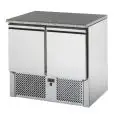 SALADETTE UND KÜHLTISCH - Mod. SLV02GR - UMLUFTKÜHLUNG - GASTRONORM 1/1 (cm 53x32,5) -GRANITARBEITSPLATTE -  2 GEKÜHLTE TÜREN - TEMPERATUR +4°/+6°C - Abmessungen in cm (B x T x H): 90,4 x 70 x 87 -CE-Kennzeichnung