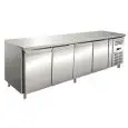 Tiefkühltisch - Edelstahl AISI 304 - BELÜFTET - Mod UOCEM4100TN - 4 TÜREN - KAPAZITÄT 511 Liter - TEMPERATUR -2°/+8°C - Produktmaße (BxTxH) cm 223 x 60 x 86 - CE-Norm