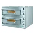 ELEKTRO-PIZZAOFEN - Mod. FEP 44 - 2 Backkammern - Schamottsteinboden - Backkammermaße in cm (BxTxH): 66 x 66 x 14 - 4 + 4 Pizzen (Ø cm 33) - Leistung: 9.4 Kw - EG-Norm