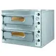 ELEKTRO-PIZZAOFEN - Mod. STOP 44 BIG - 2 Backkammern - Backebene oder Decke und Boden aus feuerfestem Material - Backkammermaße in cm (BxTxH): 72 x 72 x 14 - 4 + 4 Pizzen (Ø cm 36) - Leistung: 12 Kw - EG-Norm