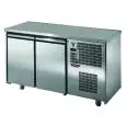 KÜHLTISCH AUS EDELSTAHL AISI 304 - Mod. UG02M60 - UMLUFTKÜHLUNG -  2 TÜREN - TEMPERATUR 0°/+10°C - Abmessungen in cm (B x T x H): 146 x 60 x 85/92 -CE-Kennzeichnung