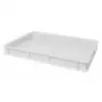PASTA- UND PIZZATEIGBEHÄLTER AUS POLYETHYLEN - FASSUNGSVERMÖGEN LT 13 - EXTERNE ABMESSUNGEN cm B 60 x T 40 x 7 H - INTERNE ABMESSUNGEN cm B 57 x T 37 x 6 H - GEWICHT Kg 1,3