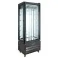 Vertikale Kühlvitrine aus belüftetem Stahl mit positiver Temperatur und 340 L Fassungsvermögen Klimaitalia VICTORIA 65 NFP BLACK