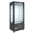 Vertikale Kühlvitrine aus belüftetem Stahl mit positiver Temperatur und 450 L Fassungsvermögen Klimaitalia VICTORIA 85 NFP BLACK