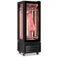 Kühlvitrine zur Fleischkonservierung Modell VICTORIA MEAT 65, Temperatur -1°C / +5°C, Bruttovolumen 340 Lt, Außenmaße 650 x 650 x 1950 mm.