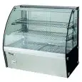 HEIβE THEKE AUS EDELSTAHL-TISCHVITRINE - RUNDGLAS - Mod. VPH160 - TEMPERATUR:  +30º/+90ºC - KAPAZITÄT:  160 l - Stromanschluss EINPHASIG V230 50/60 Hz - Leistung:  W 1100 - Abmessungen in cm (B x T x H): 88 x 58 x 67
