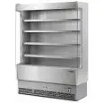 WANDKÜHLREGAL - MOD. VULCANO 80 INOX S/L - FÜR WURSTWAREN UND MILCHPRODUKTE - UMLUFTKÜHLUNG - TEMPERATURBEREICH: °C +3/+5 - SELF SERVICE - NICHT KANALBAUFÄHIG - CE ZEICHEN