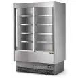 WANDKÜHLREGAL MIT SCHIEBETÜREN - MOD. VULCANO VS 80 INOX - GEEIGNET FÜR WURSTWAREN UND MILCHPRODUKTE - SCHIEBEFENSTER- GERINGER ENERGIEVERBRAUCH - UMLUFTKÜHLUNG - TEMPERATURBEREICH: °C +3/+5 - SELF SERVICE - NICHT KANALBAUFÄHIG - CE ZEICHEN