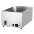 ELEKTRISCHE BAIN-MARIE-MASCHINE MIT ENTWÄSSERUNGSSYSTEM – Mod. 8710 - N. 1 TANK x GN 1/1 - Abmessungen cm L 62,2 x P 37 x H 26,2 - CE-Standard
